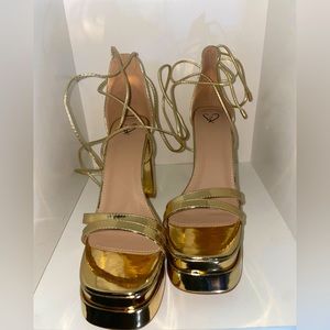 Gold Platform Heels